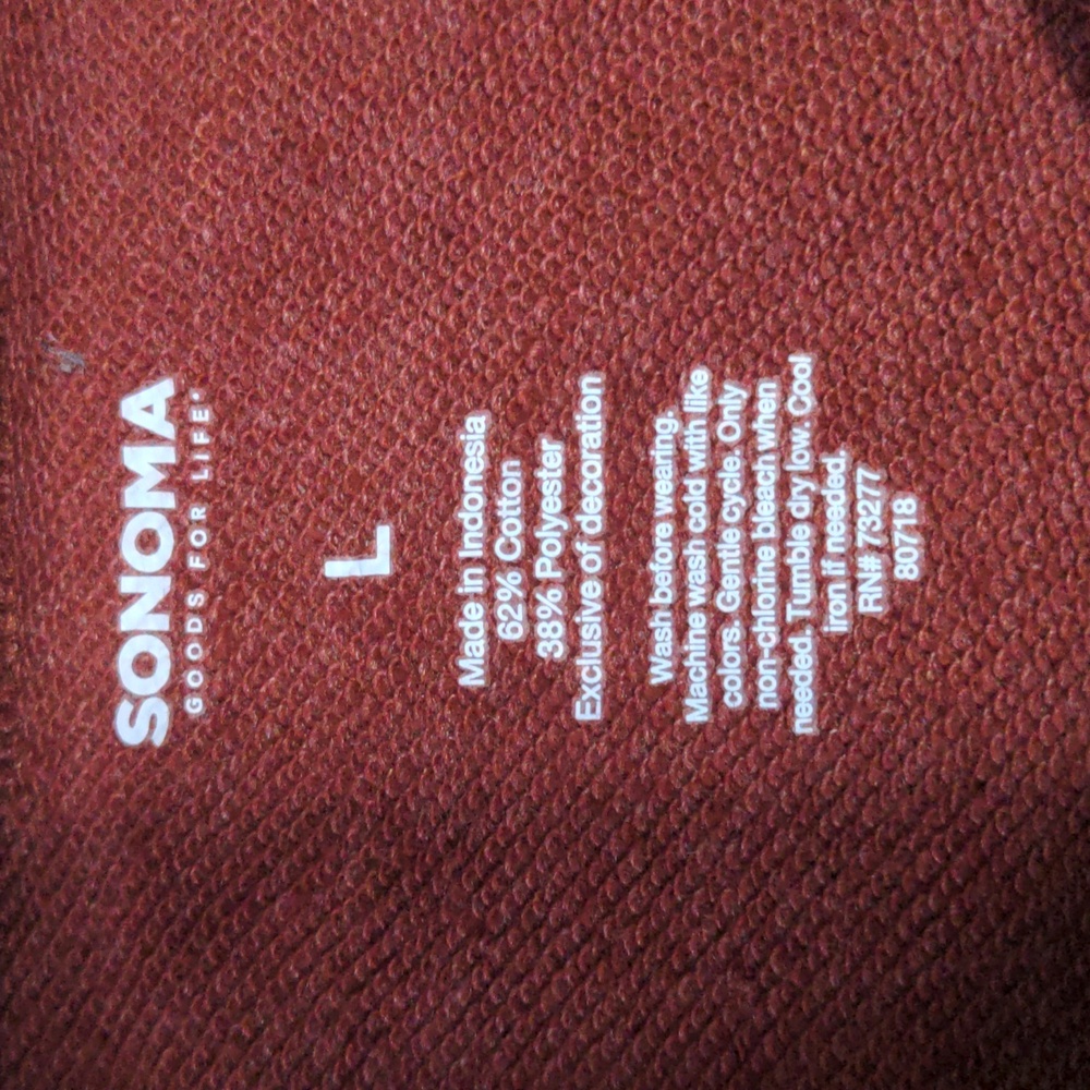 Women's Sonoma French terry long sleeve heart top - Picture 3 of 4